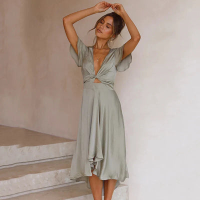 Clara™ - Elegant Satin Dress