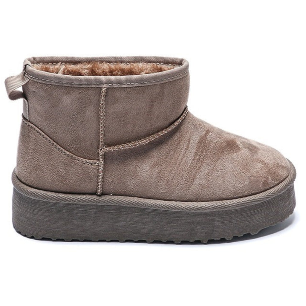 Ariane ladies' plush boots WD145 - Khaki