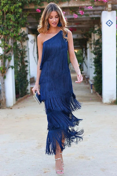Elena™ - Elegant dress with fringes