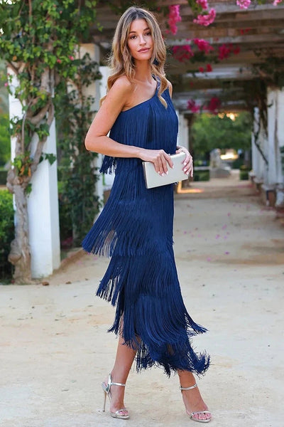 Elena™ - Elegant dress with fringes