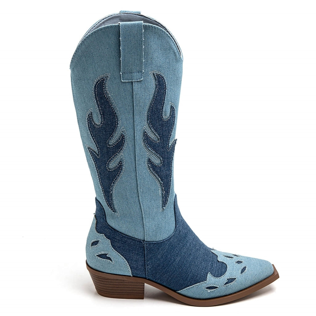 Abby Dame cowboy boot 9632A - Jeans