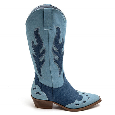 Abby Dame cowboy boot 9632A - Jeans