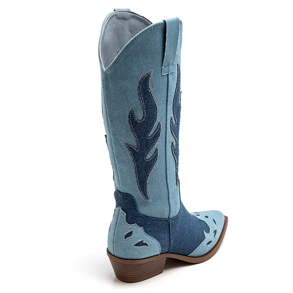 Abby Dame cowboy boot 9632A - Jeans