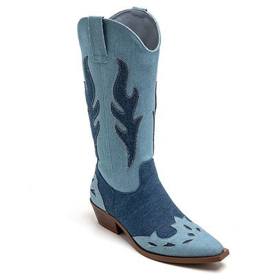 Abby Dame cowboy boot 9632A - Jeans