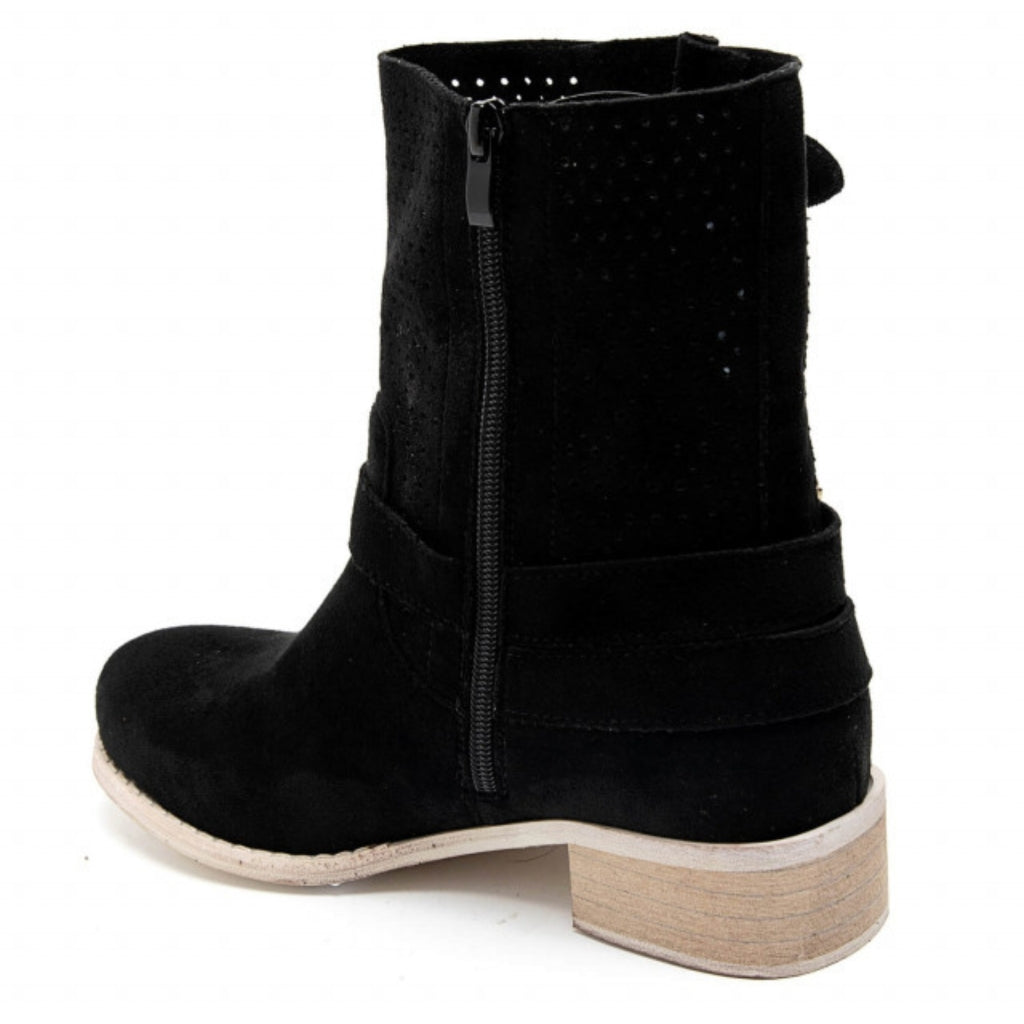 Malou ladies biker boots 9636A - Black