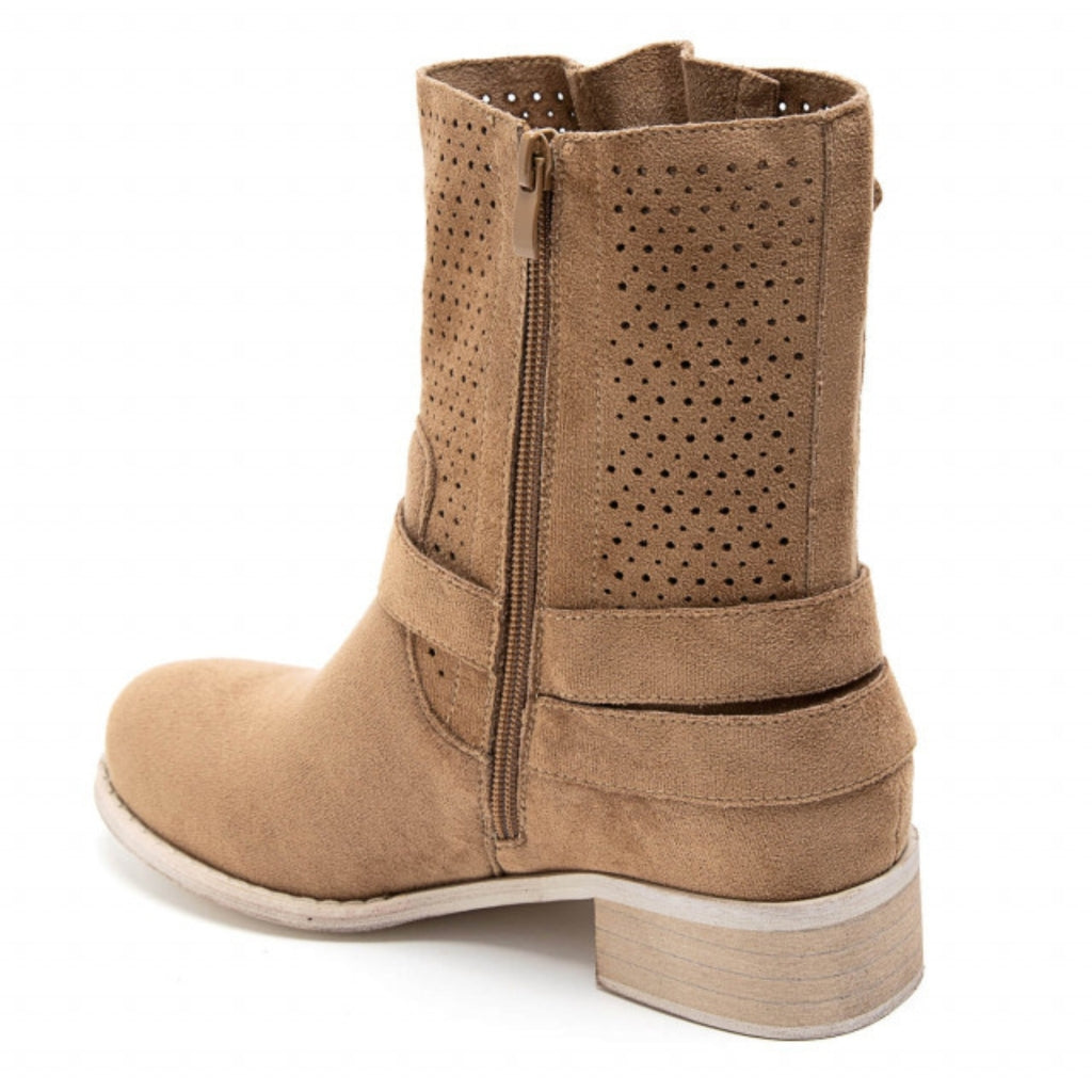 Malou women's biker boots 9636A - Camel