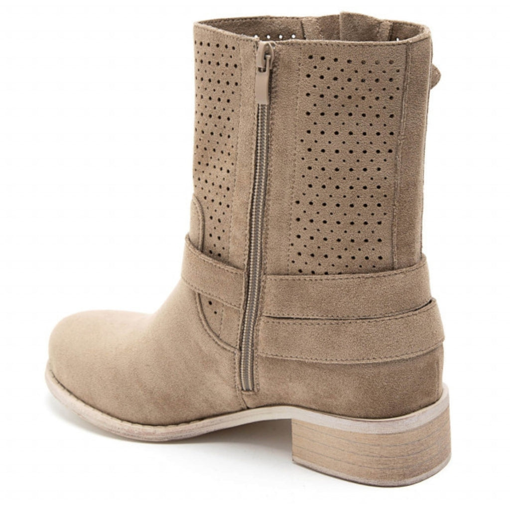 Malou women's biker boots 9636A - Khaki