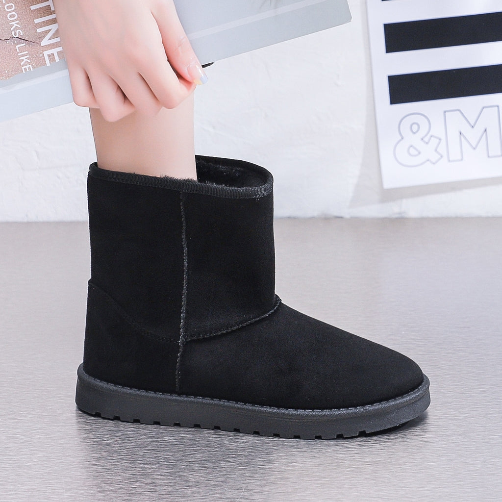 Lina teddy boots 6417 - Black
