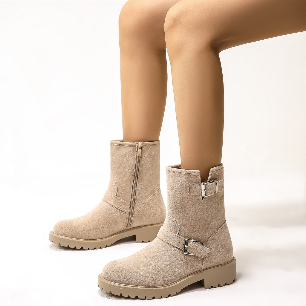 Carrie Women's Biker Boot 9170 - Beige