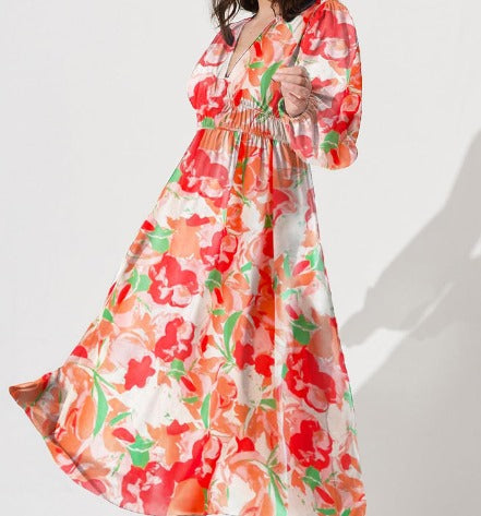 Nina™ - Elegant Dress with Floral Print