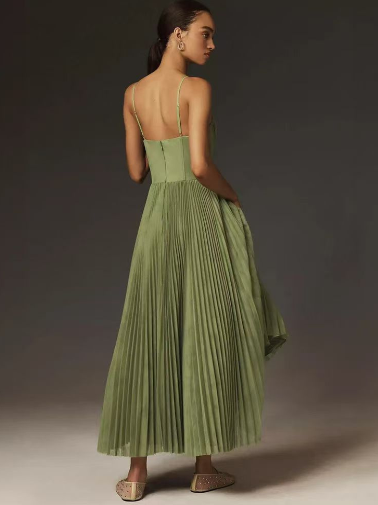 Olivia™ - Long Pleated Dress