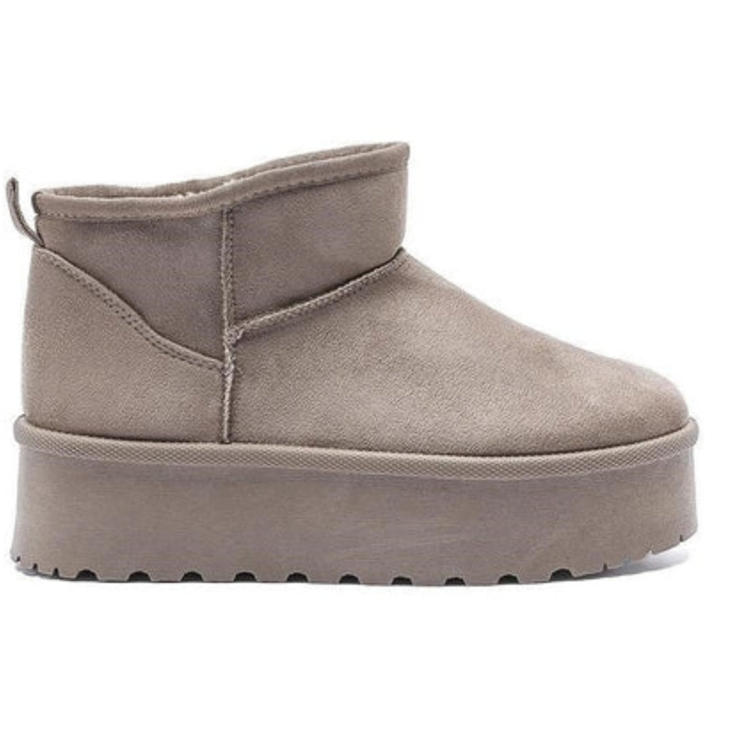 Juliette ladies' fluffy boot WD150 - Khaki