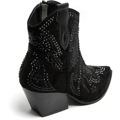Jacqueline ladies cowboy boots 9676A - Black