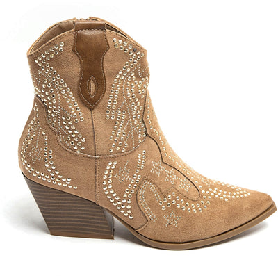 Jacqueline ladies cowboy boots 9676A - Camel