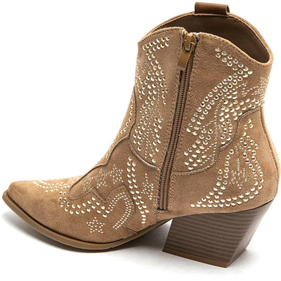 Jacqueline ladies cowboy boots 9676A - Camel