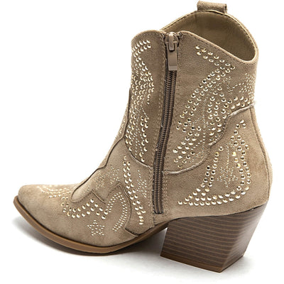 Jacqueline Ladies Cowboy Boots 9676A - Khaki