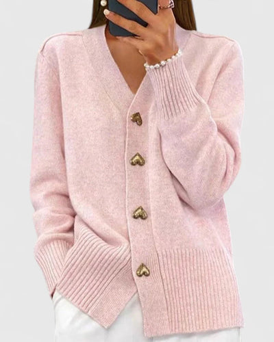 Clarisa™ – Button-Detail Knit Cardigan