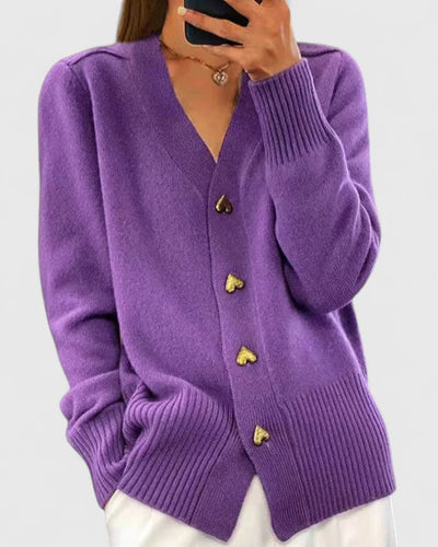 Clarisa™ – Button-Detail Knit Cardigan