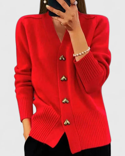 Clarisa™ – Button-Detail Knit Cardigan