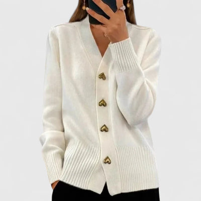 Clarisa™ – Button-Detail Knit Cardigan