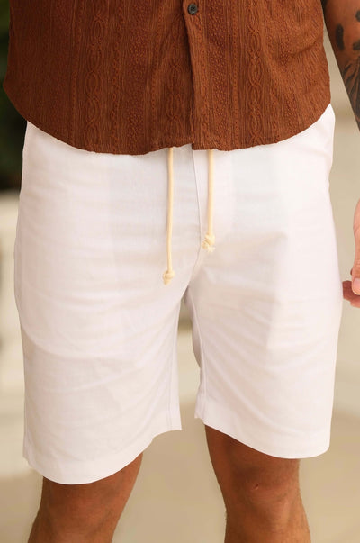 PANTALONI CORTI ESTIVI IN LINO