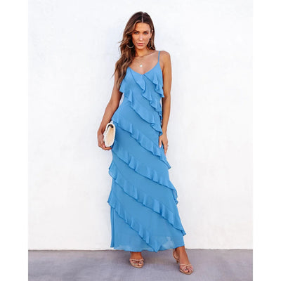 Violeta™ - Elegant Long Dress with Ruffles