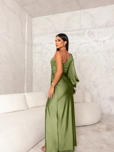 Silvia™ - Dazzling Satin Dress