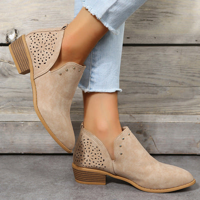 Caitlin™ | Low Cut Perforated Ankle Boot
