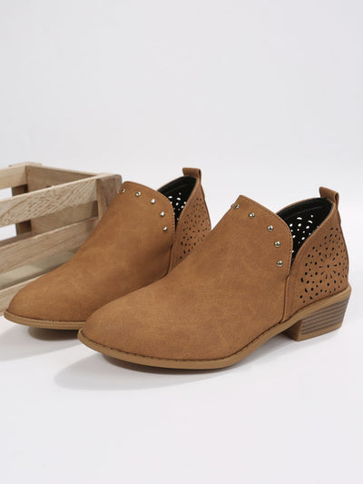 Caitlin™ | Low Cut Perforated Ankle Boot
