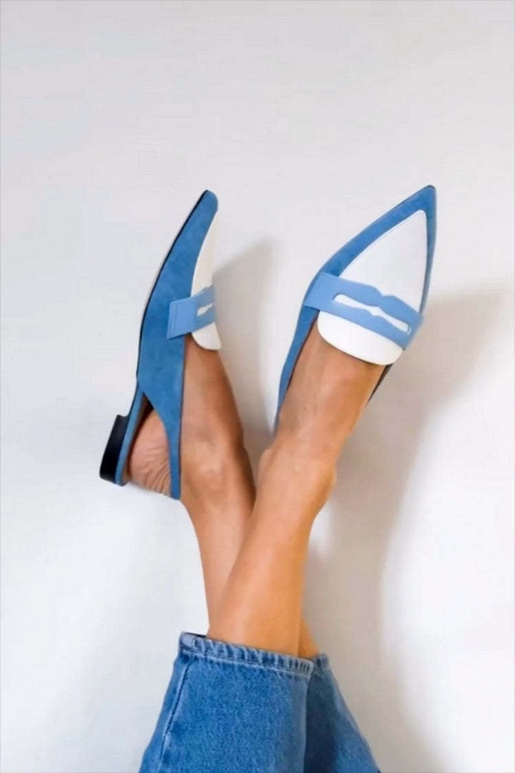 Jacqueline™ | Blue Slingback Loafers