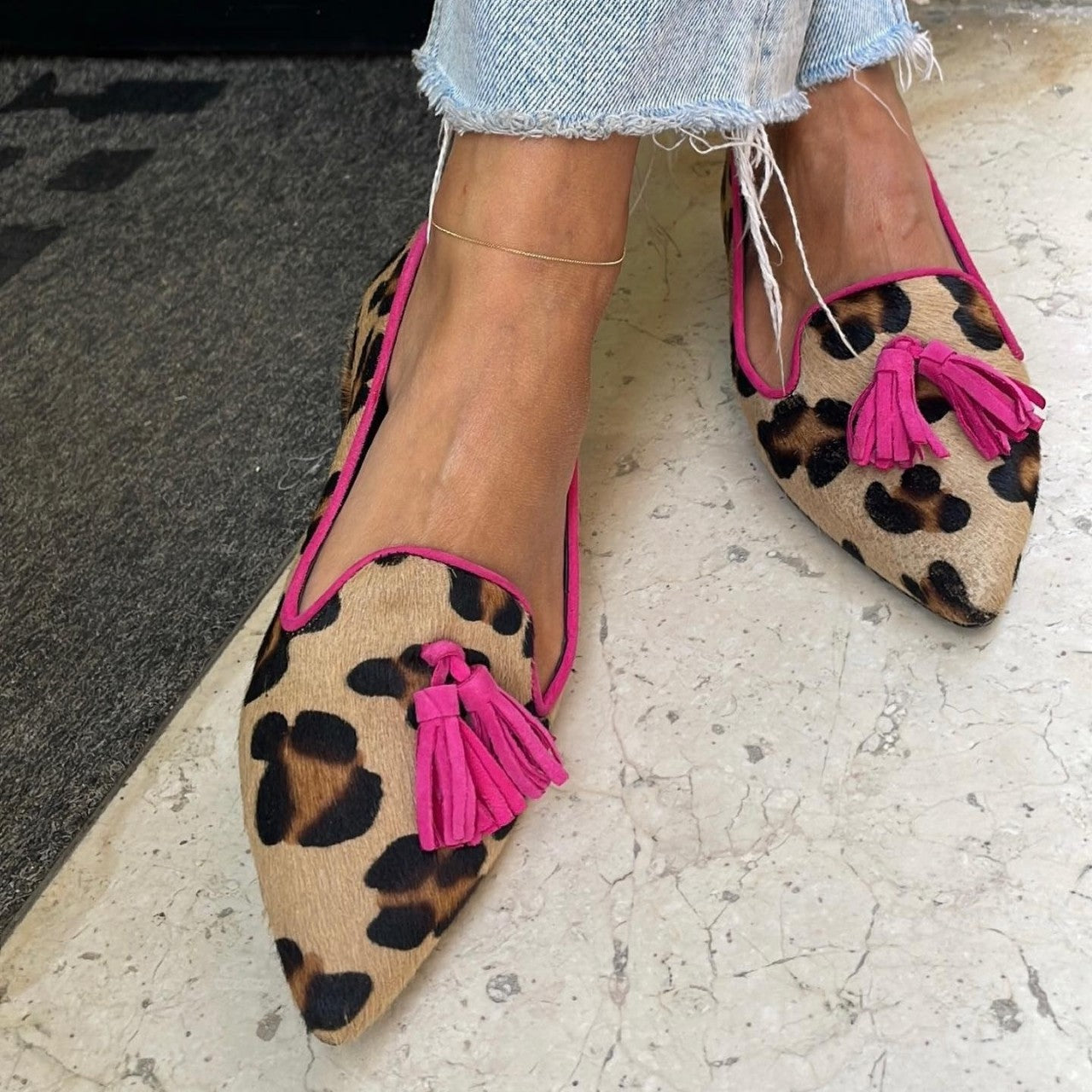 Ana™ | Animal Print Ballet Flats With Chic Tassels