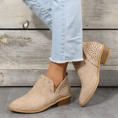 Caitlin™ | Low Cut Perforated Ankle Boot