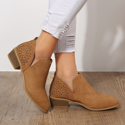 Caitlin™ | Low Cut Perforated Ankle Boot