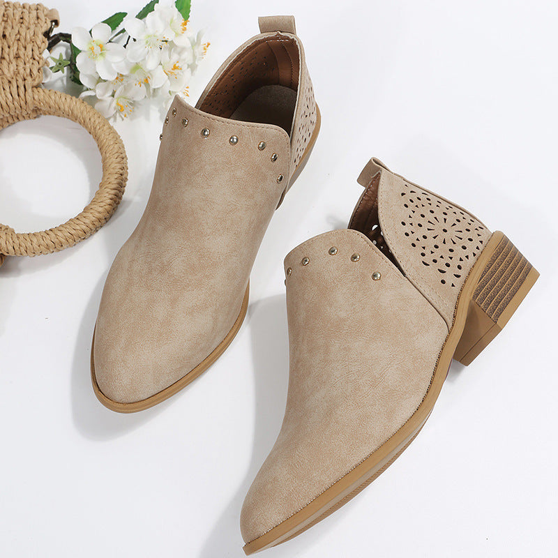 Caitlin™ | Low Cut Perforated Ankle Boot