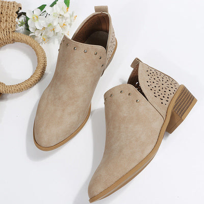 Caitlin™ | Low Cut Perforated Ankle Boot