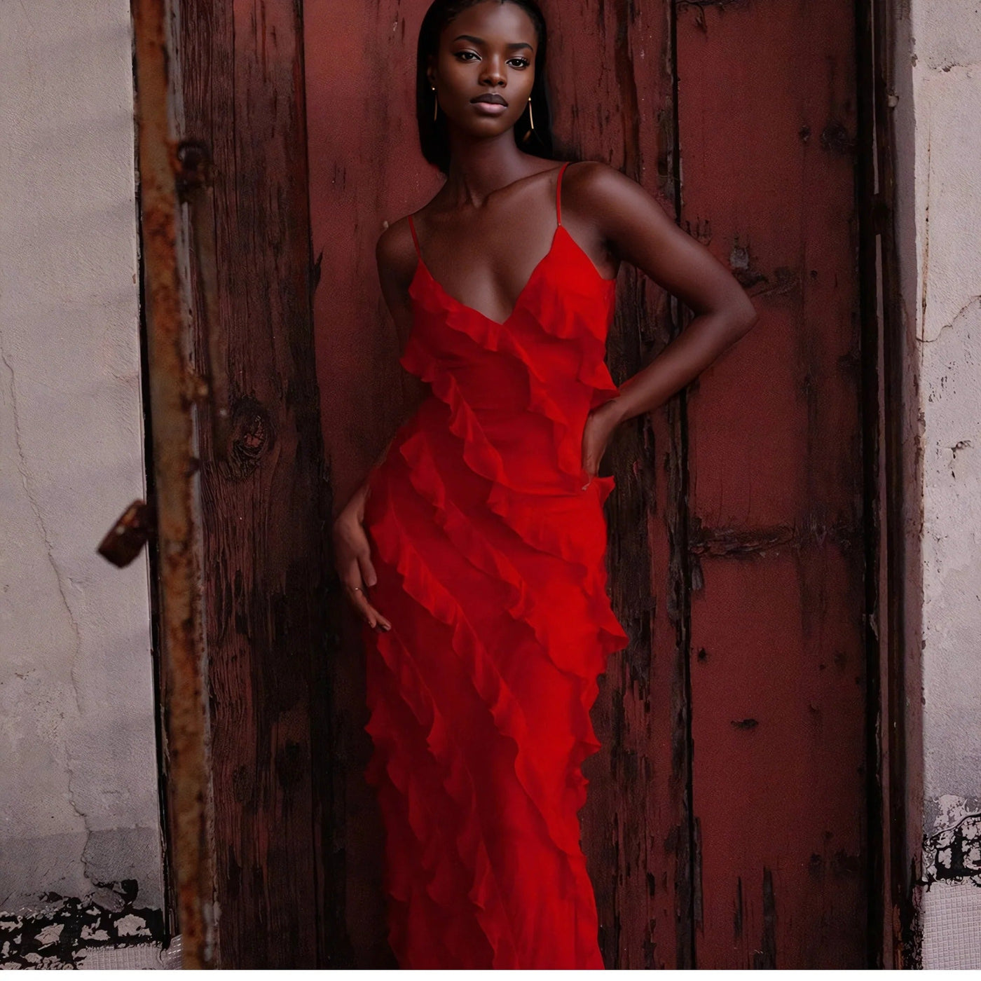 Violeta™ - Elegant Long Dress with Ruffles