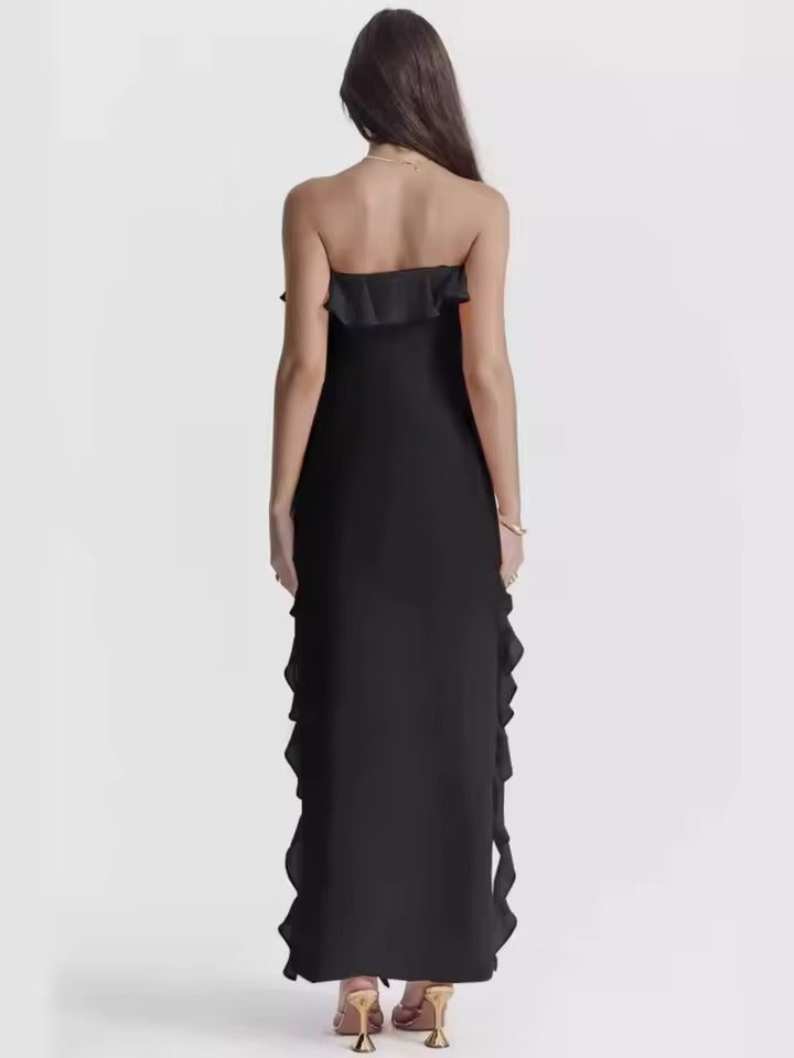 Raquel™ - Long Honor Word Dress with Ruffles