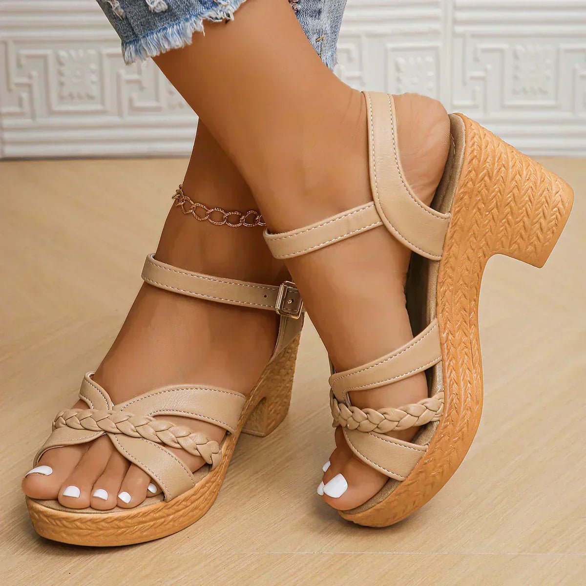 MELODIE™ | Braided Strap Platform Sandals
