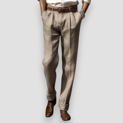 LÉONARD™ | PANTALONI IN LINO CLASSICI
