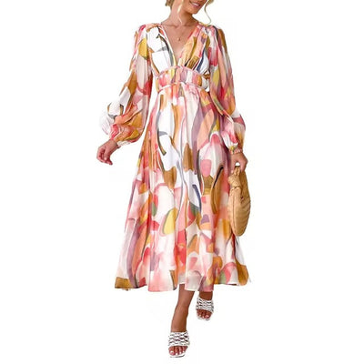 Nina™ - Elegant Dress with Floral Print