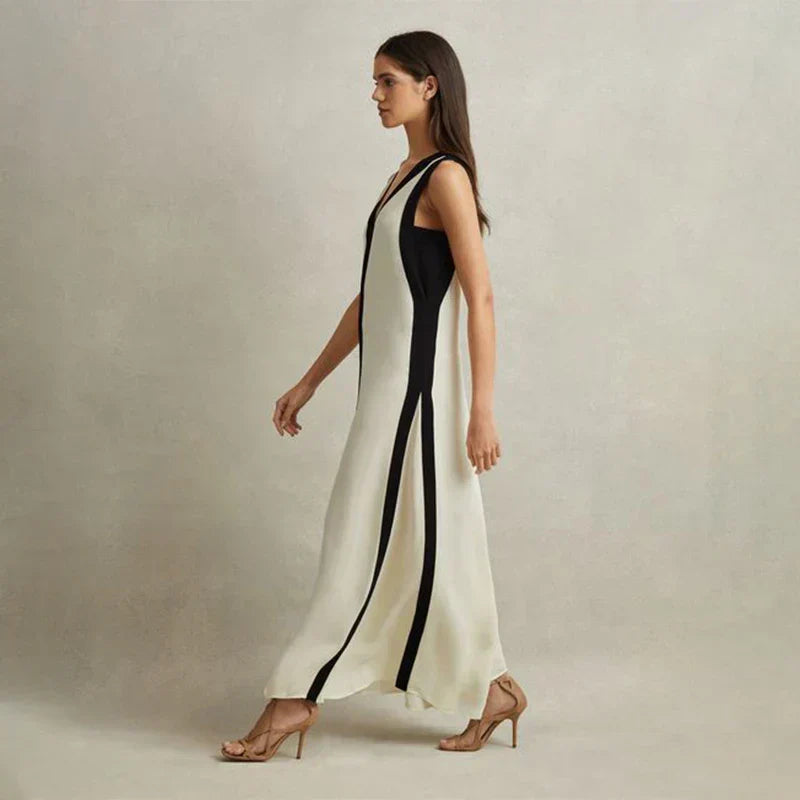 Sonia™ - Long Dress with Deep V-Neck