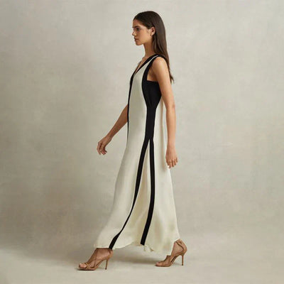 Sonia™ - Long Dress with Deep V-Neck