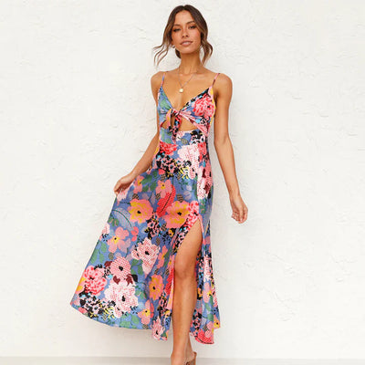 Delia™ - Long Dress with Flowers