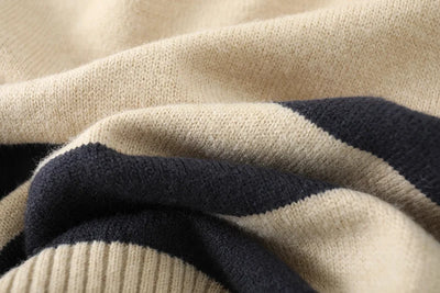 Elisa™ – Maglione a Righe con Collo Polo