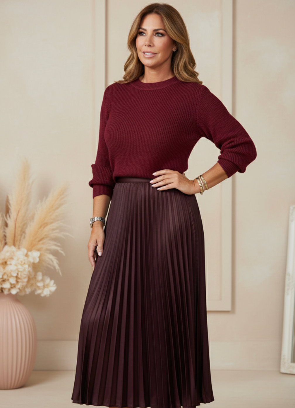 Elina™ - Jersey with Pleated Skirt in One
