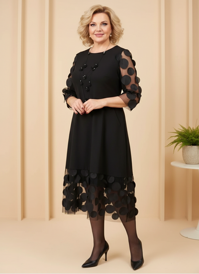 Naomí™- Loose Dress with Decorative Polka Dots