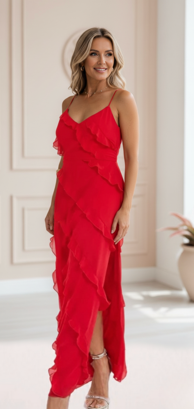 Violeta™ - Elegant Long Dress with Ruffles