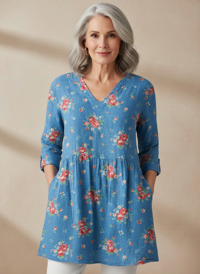 Mabel™ | Long Sleeve V-Neck Shirt