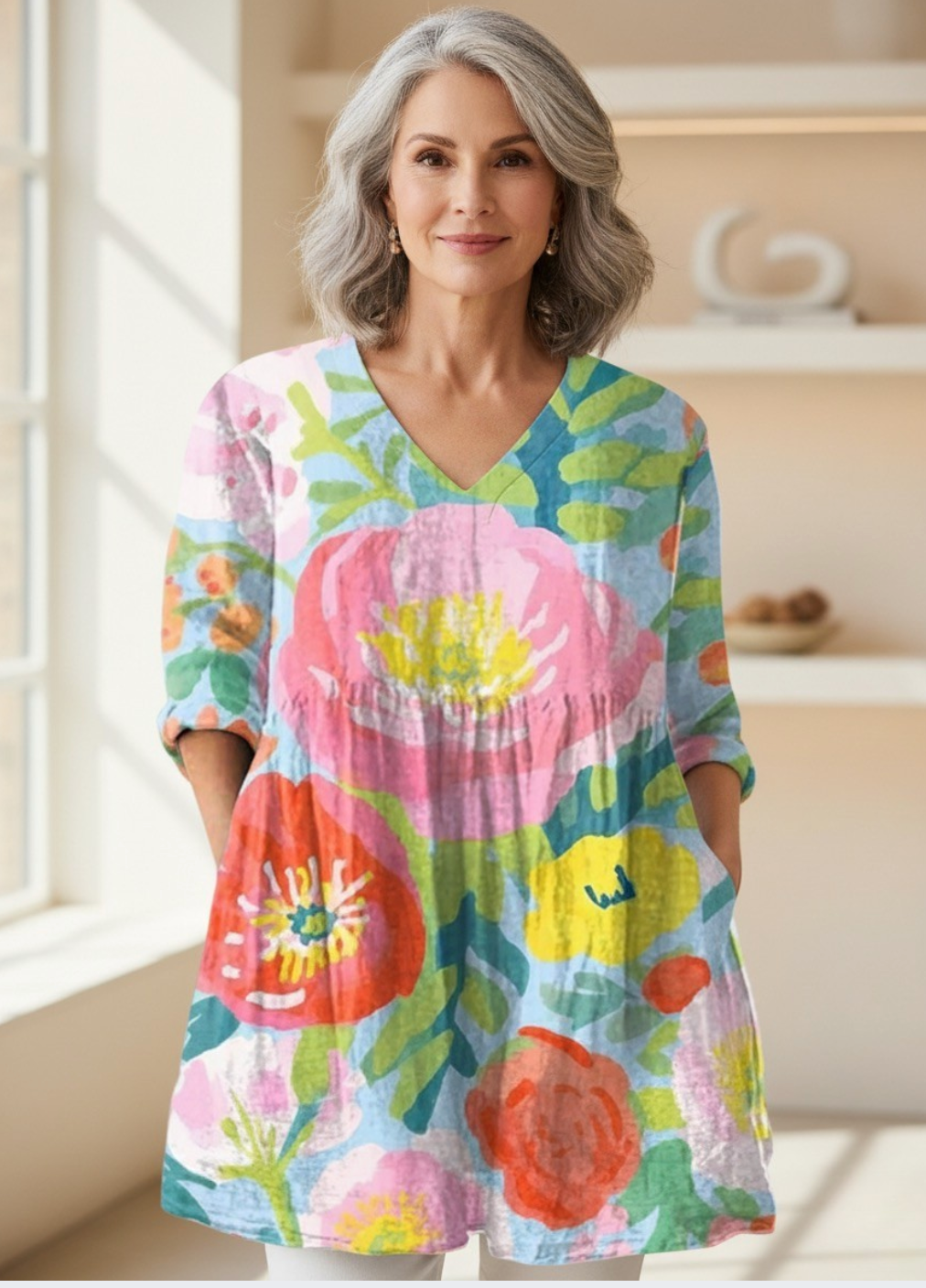 Juliette™| Long Sleeve V-Neck Shirt