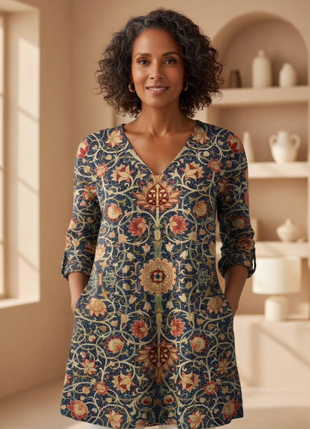 Elara™ | Long Sleeve V-Neck T-Shirt